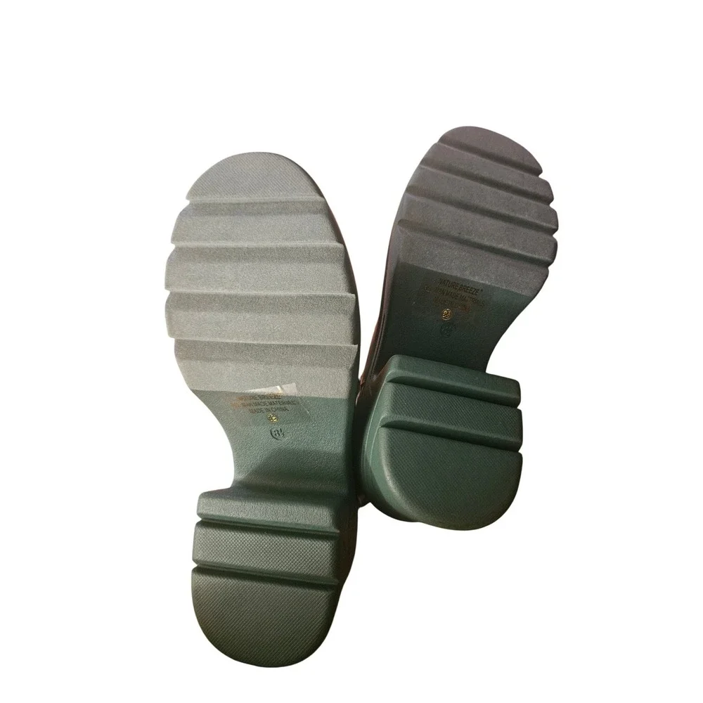 Room of Fashion YORK-01 Womens Chelsea Boots‎ Black Sage Green Lug Sole Platform